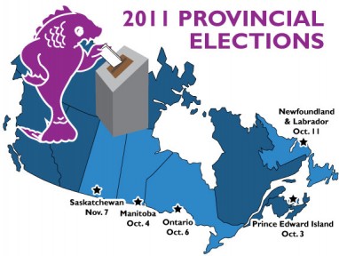 2011 Provincial Elections Map of Canada