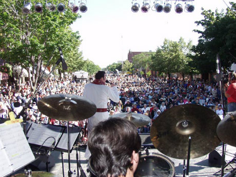 Elvis Hurontario Street Party from Stage Looking Out - Credit Unknown