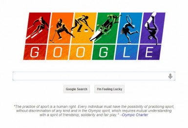     This was Google's landing page on February 7th, 2014 - the day the opening ceremonies took place at the Sochi Olympics