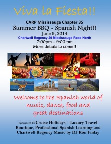 CARP Mississauga Summer BBQ Spanish Night