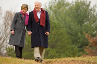 Senior Couple Walking